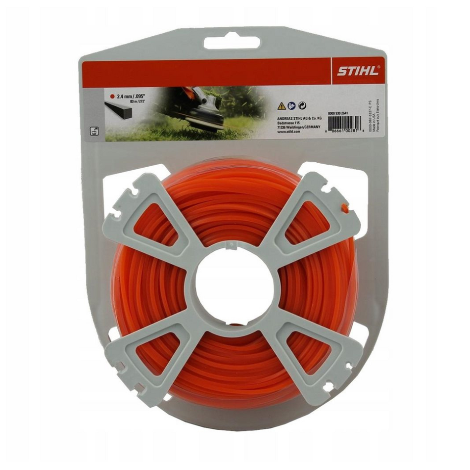 Stihl 00009302641 Nylon Line 2.4mm x 83m Square Orange