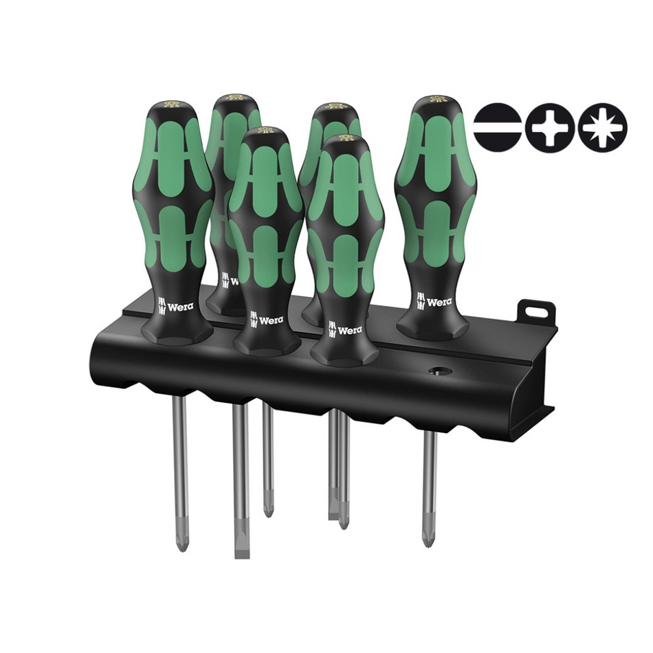 Wera 05105622001 Kraftform Lasertip Screwdriver Set 6pc