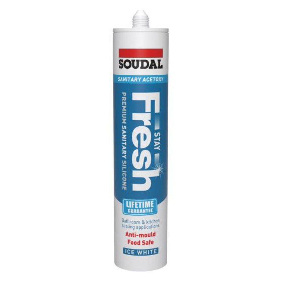 Soudal 152987 Premium Fungicidal Silicon White 290ml