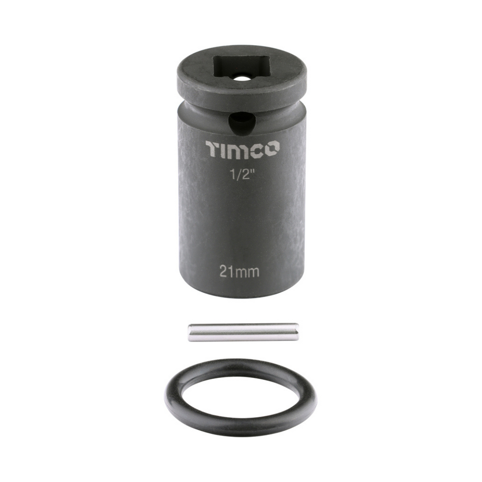 Scaffolders Impact Socket 21mm x 52mm with Pin and Ring