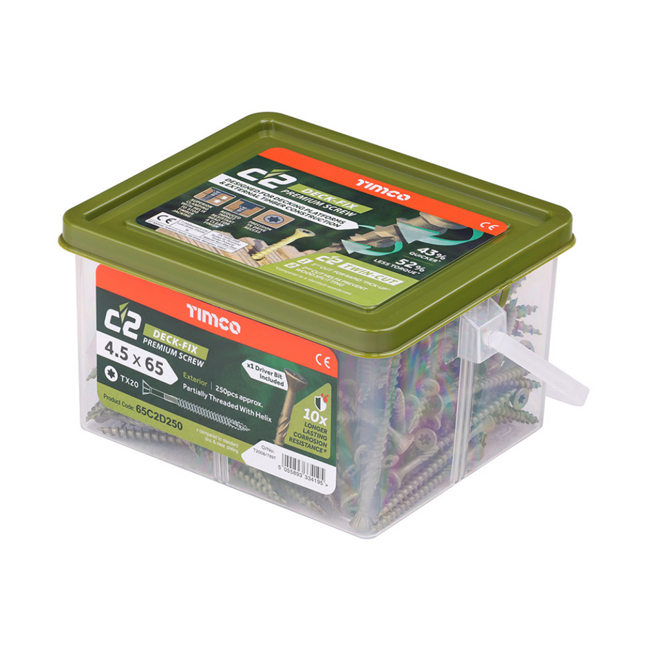 C2 Deck-Fix Decking Screws 4.5 x 65mm 250pc