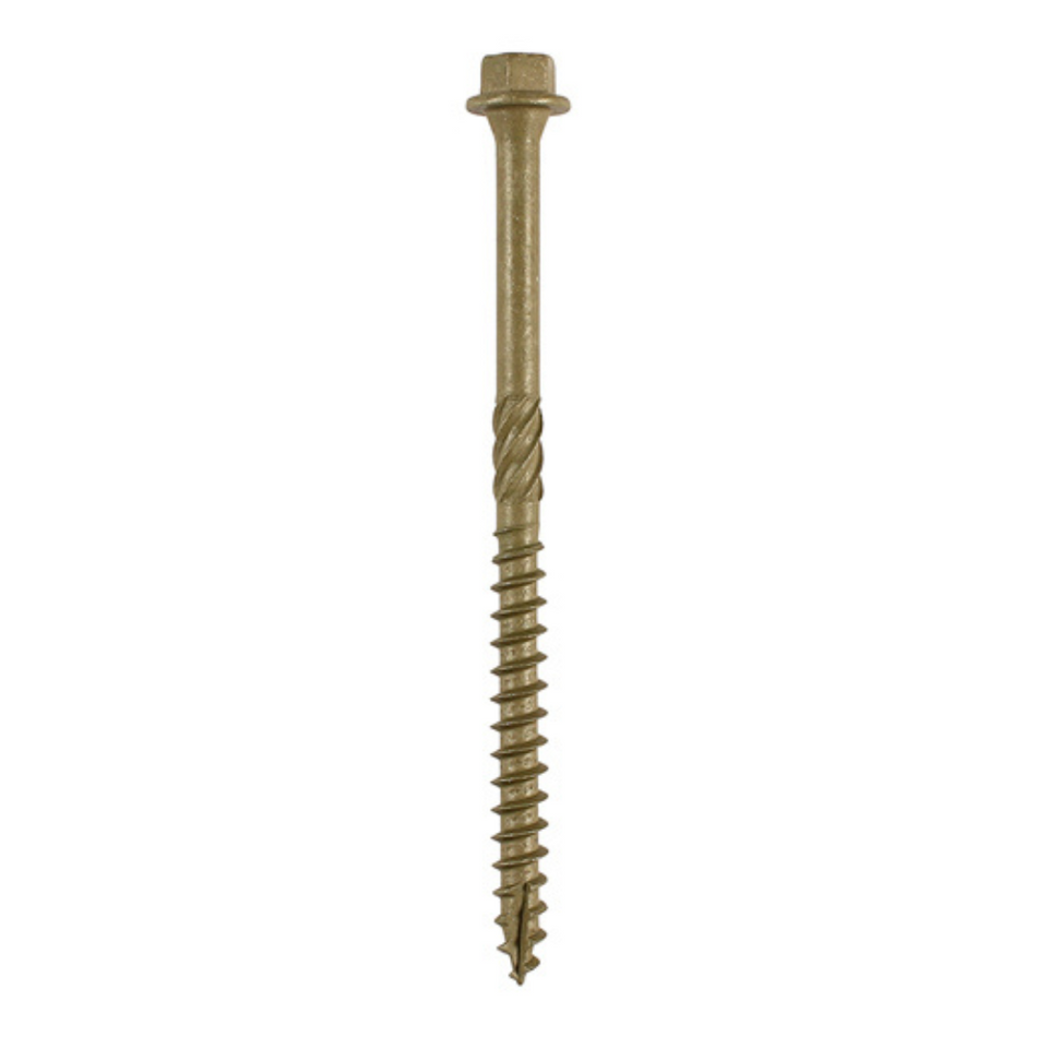 Timber Frame Construction and Landscaping Hex Screw Exterior 6.7 x 87mm Green Box of 50