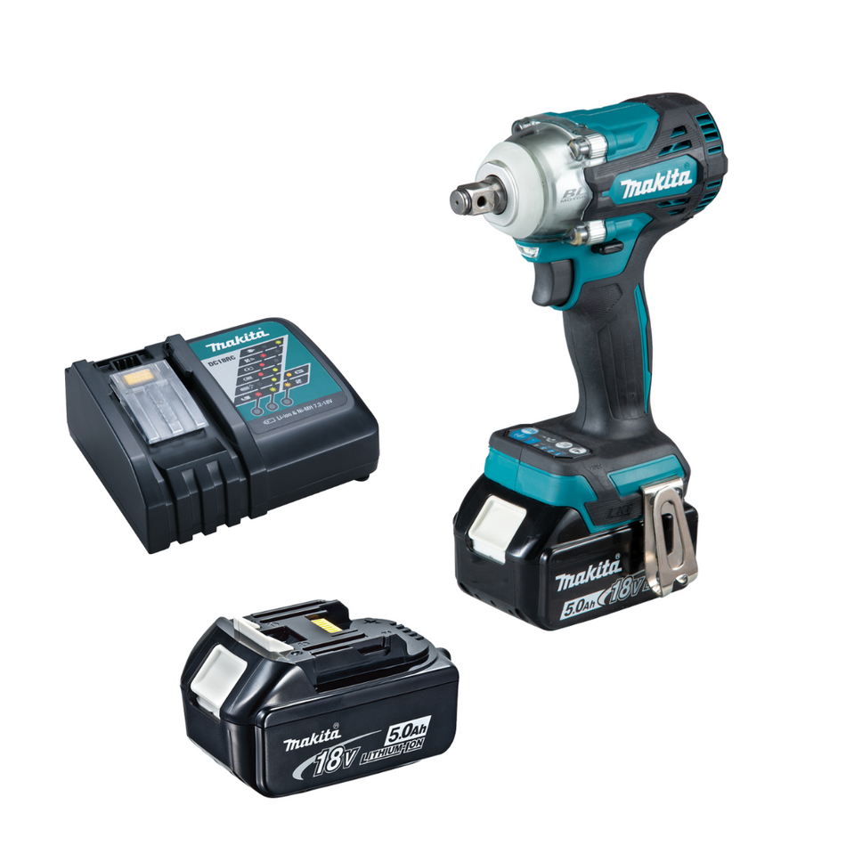 Makita DTW300TX2 18v LXT Brushless Impact Wrench Kit + 2 Battery and Charger