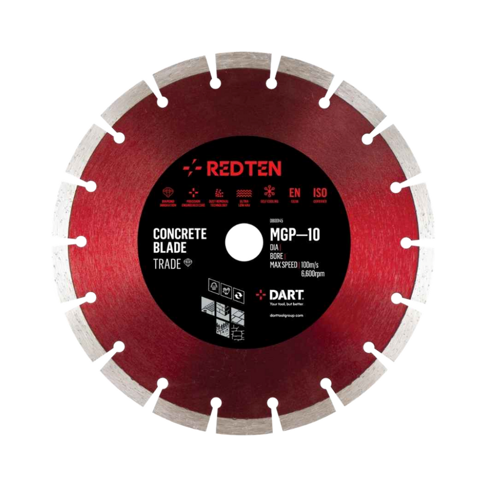 Dart Red Ten NGP-10 14" Diamond Blade 350mm x 20mm Bore