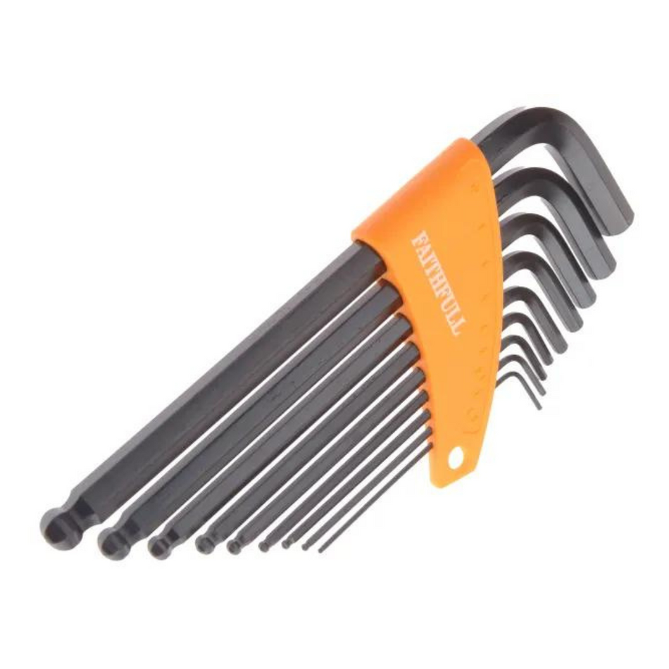 Faithfull FAIHKS9MLB Hex Key Set (9) Metric Long Arm Ballend