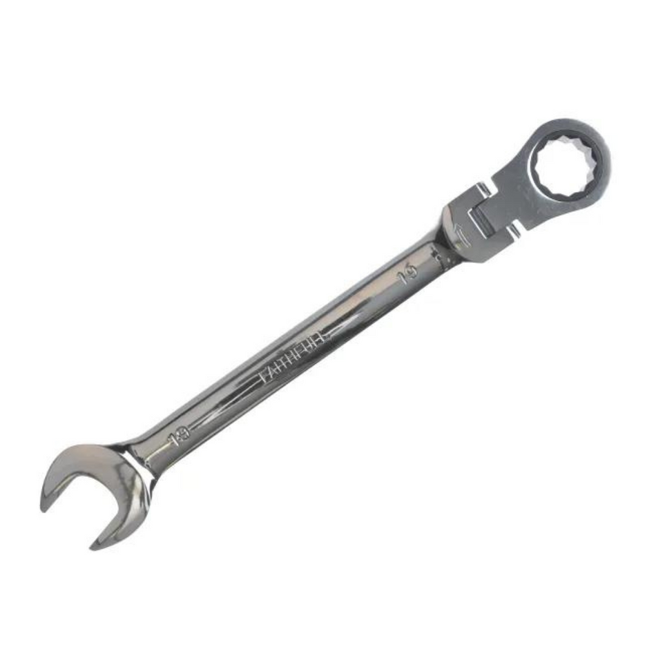 Faithfull FAISPARAT19 Ratchet Combination Spanner Flex Head CV 19mm