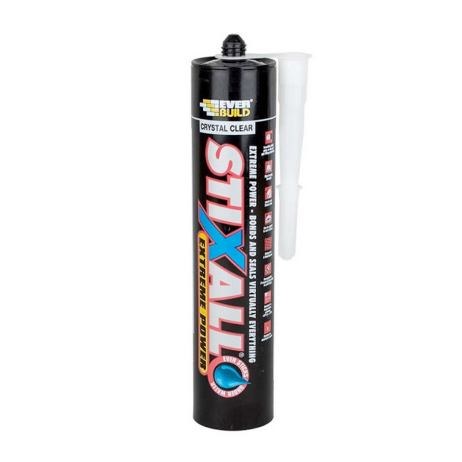 Everbuild Stixall Extreme Power Hybrid Polymer Adhesive and Sealant Clear 290ml