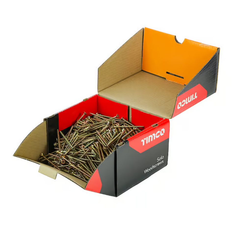 Yellow Chipboard Woodscrew 4.0 x 45mm Box of 200